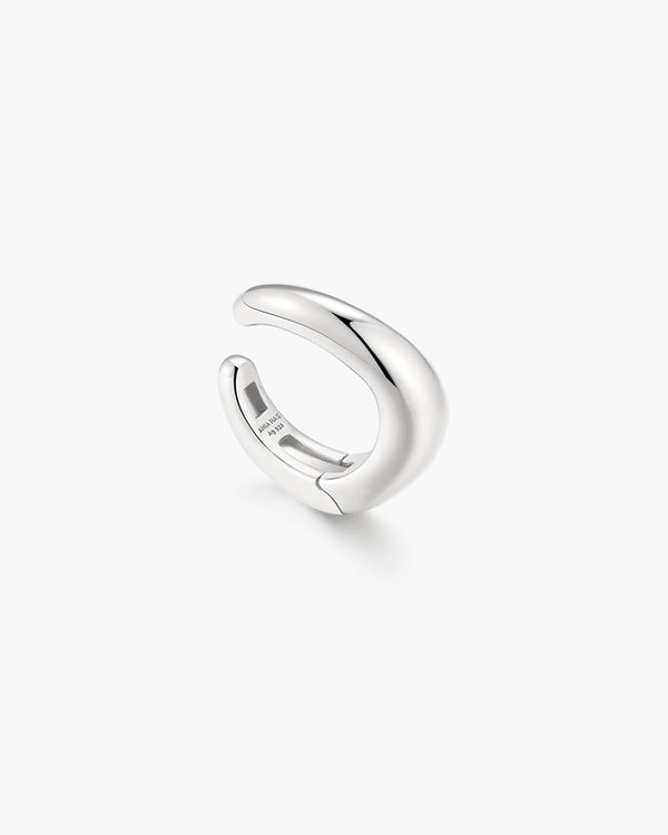 Silver Wave Ear Cuff