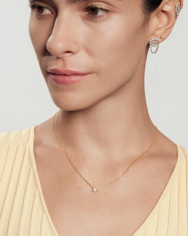 Silver Triple Fringe Barbell Earring