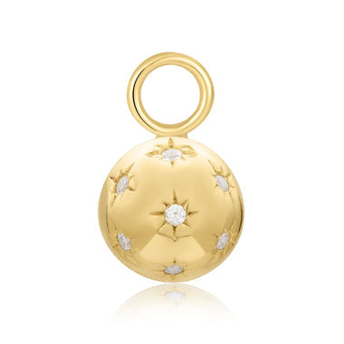 Gold Pavé Star Sphere Earring Charm