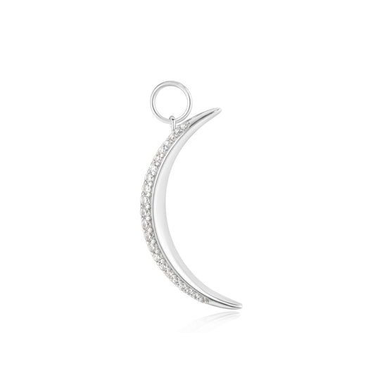 Silver Moon Pav¨¦ Earring Charm