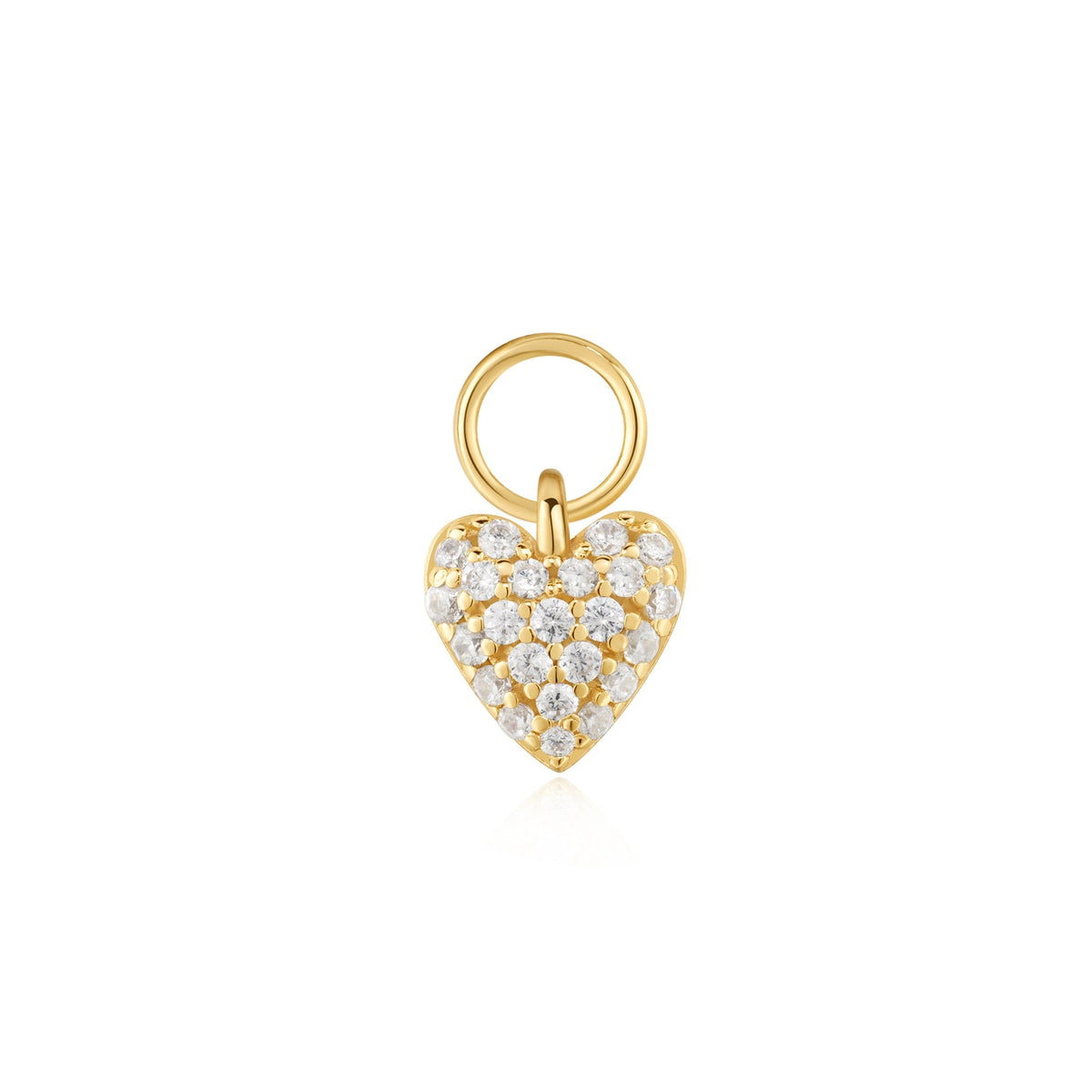 Gold Heart Pav¨¦  Earring Charm