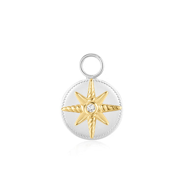 Two Tone Bright Sun Earring Charm