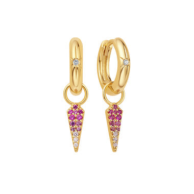 Gold Ombré Pink Earring Charm