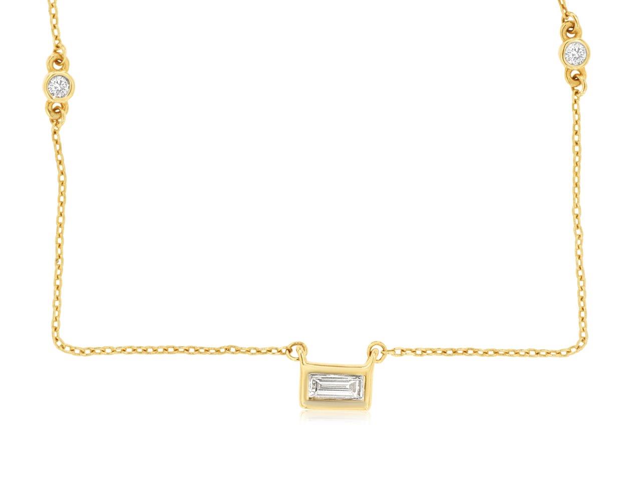 14kt Yellow Gold Diamond Necklace