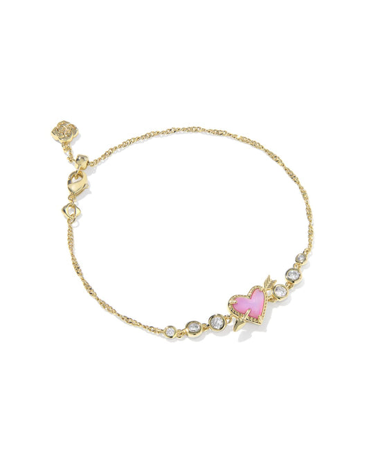 Ari Heart Arrow Gold Tennis Bracelet