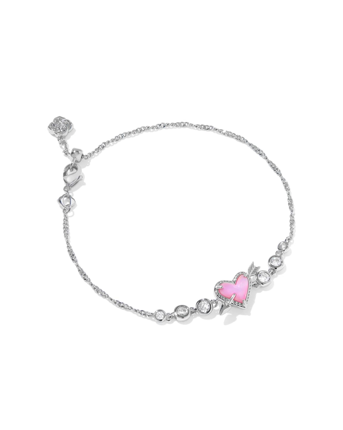 Ari Heart Arrow Silver Tennis Bracelet