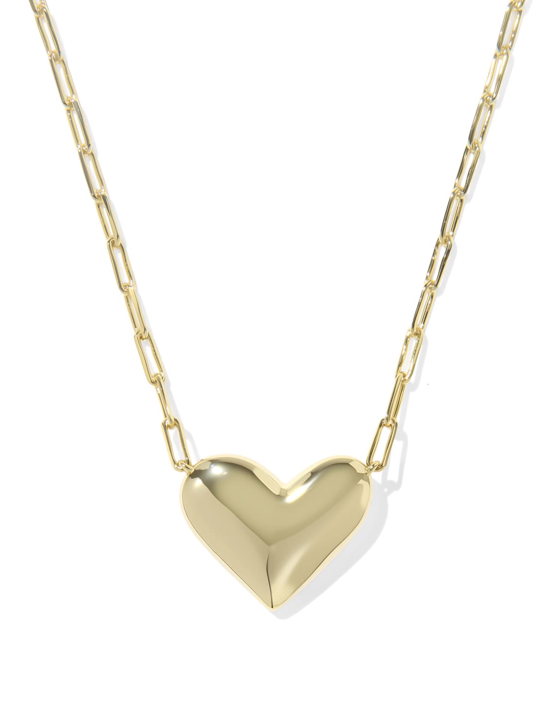 Ari Heart Statement Gold Short Pendant Necklace