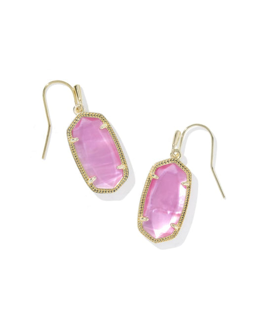 Dani Gold Drop Earrings in Azalea Illusion