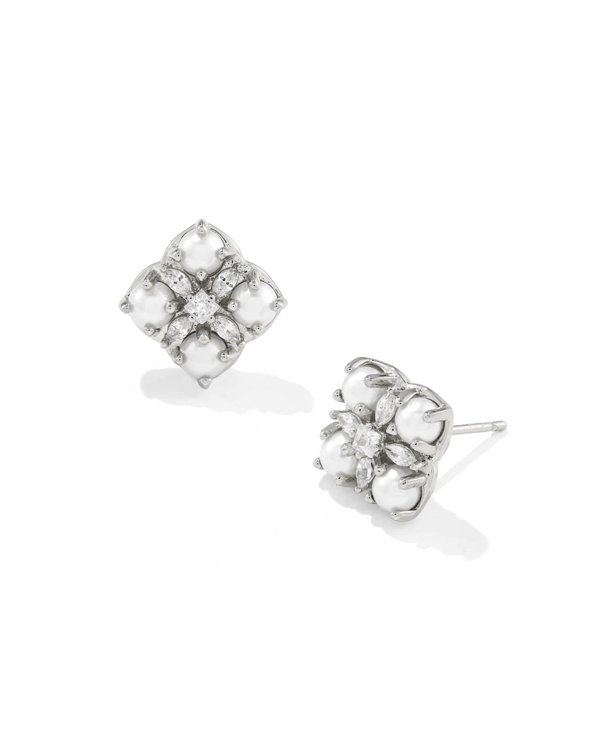 Dira Pearl Silver Stud Earrings