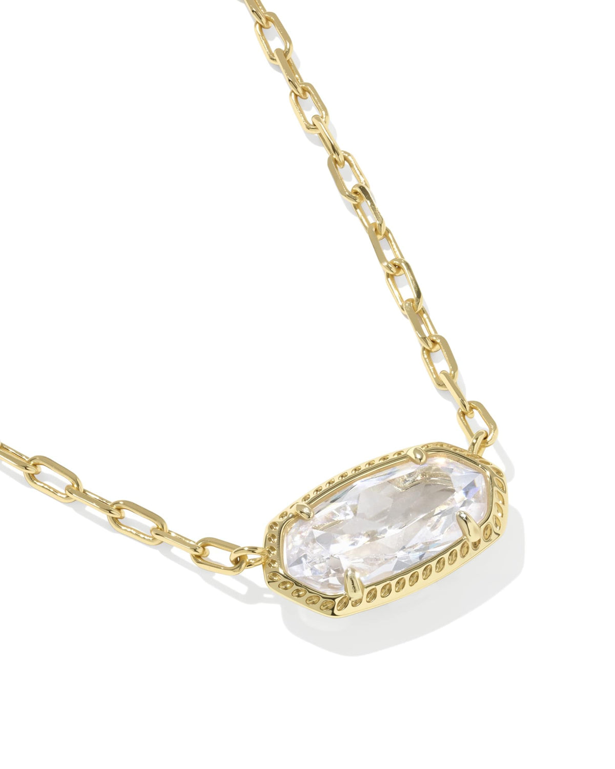 Elisa Luxe Gold Short Pendant Necklace