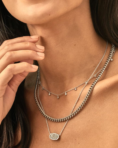Amelia Chain Necklace in Silver