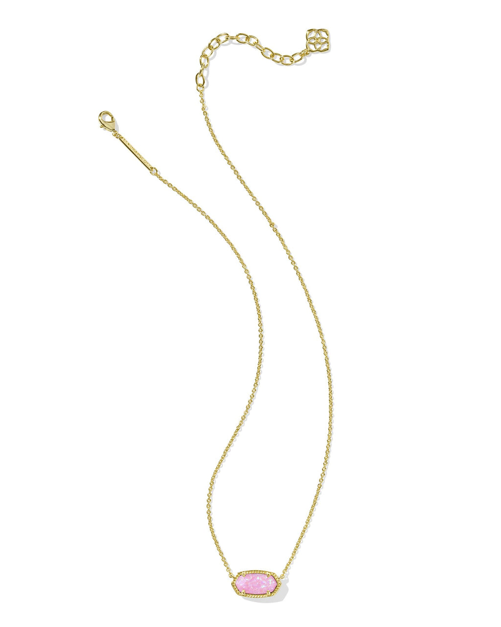 Elisa Gold Short Pendant Necklace In Carnation Kyocera Opal