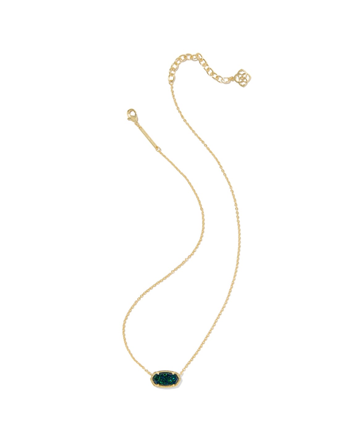 Elisa Gold Short Pendant Necklace In Night Kyocera Opal