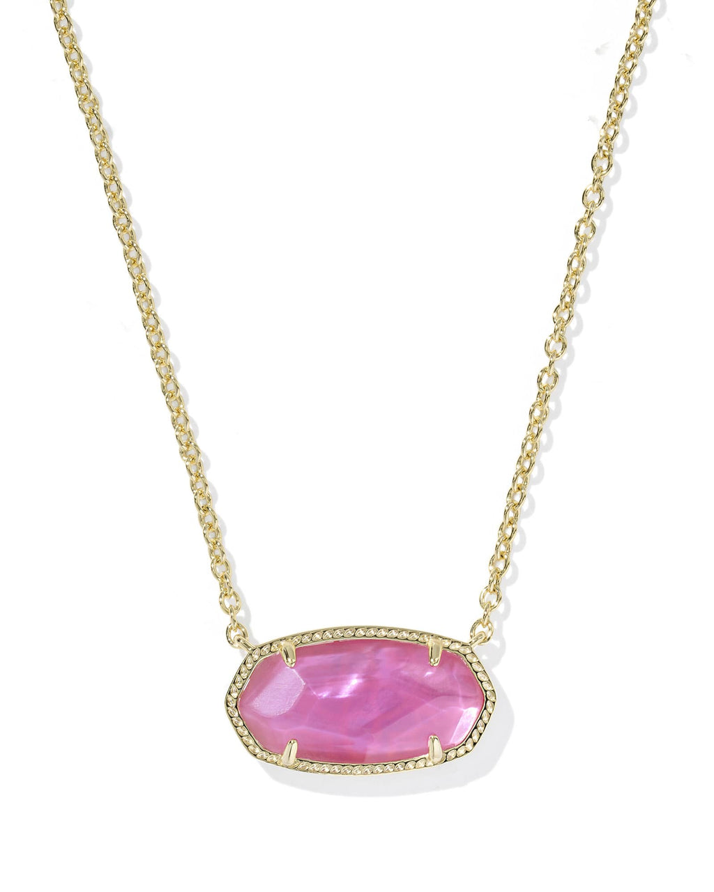 Elisa Gold Statement Short Pendant Necklace in Azalea Illusion