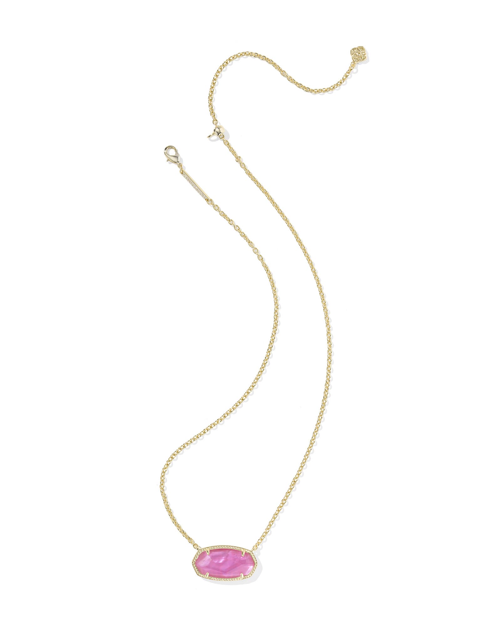 Elisa Gold Statement Short Pendant Necklace in Azalea Illusion