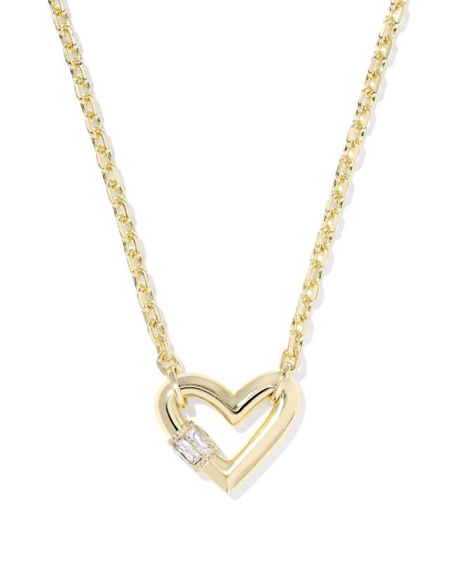 Emery Heart Gold Short Pendant Necklace