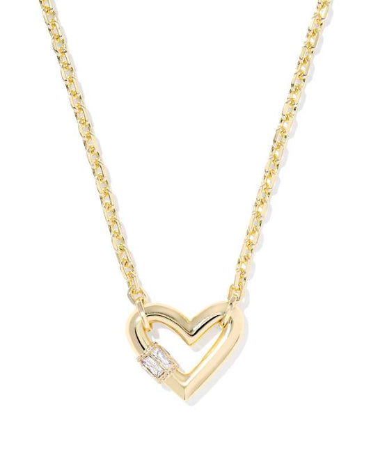 Emery Heart Gold Short Pendant Necklace