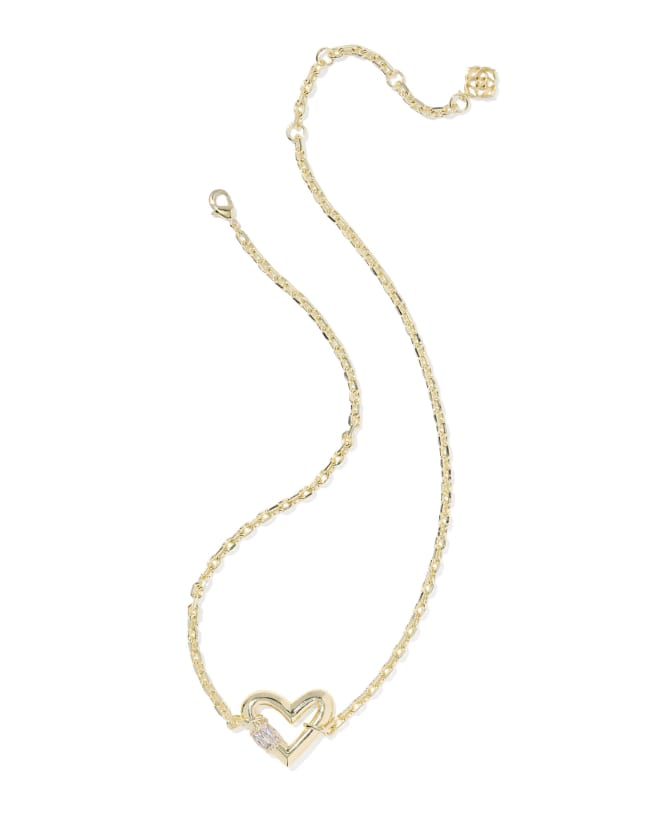 Emery Heart Gold Short Pendant Necklace