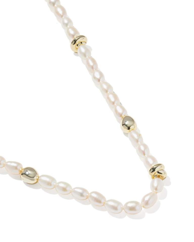 Gabriella Gold Pearl Strand Necklace