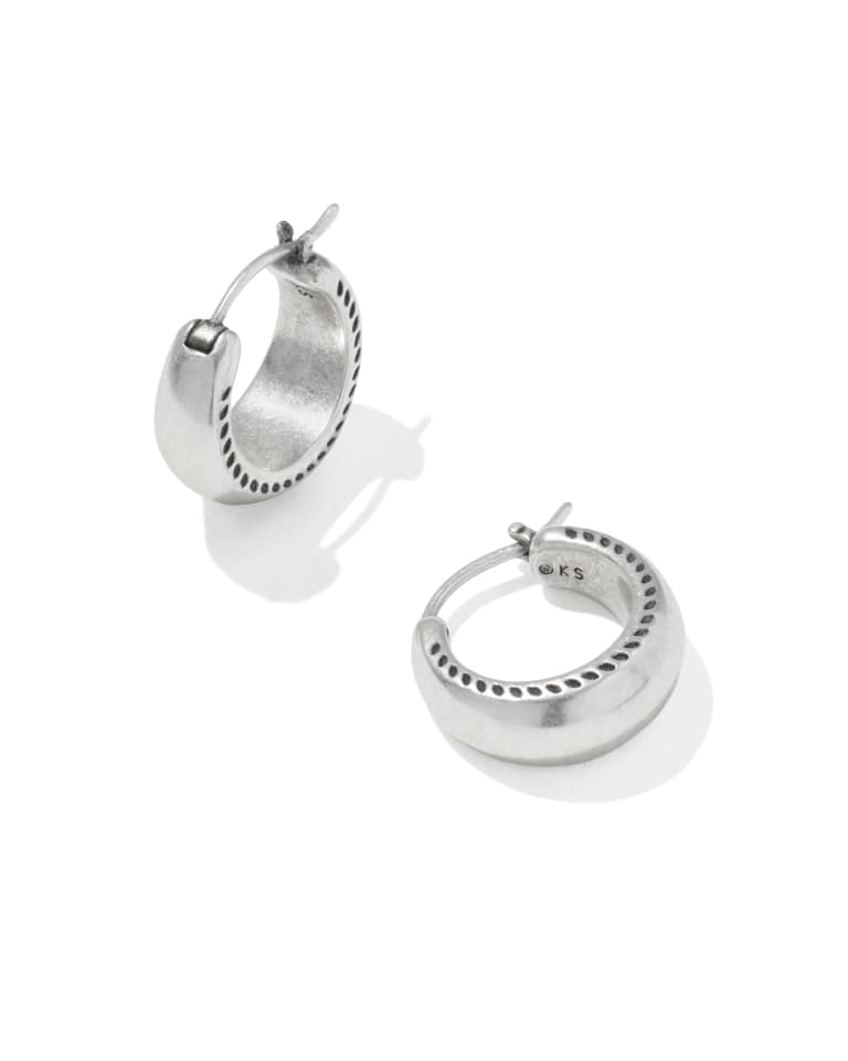 Gabriella Vintage Silver Set of 2 Huggie Earrings