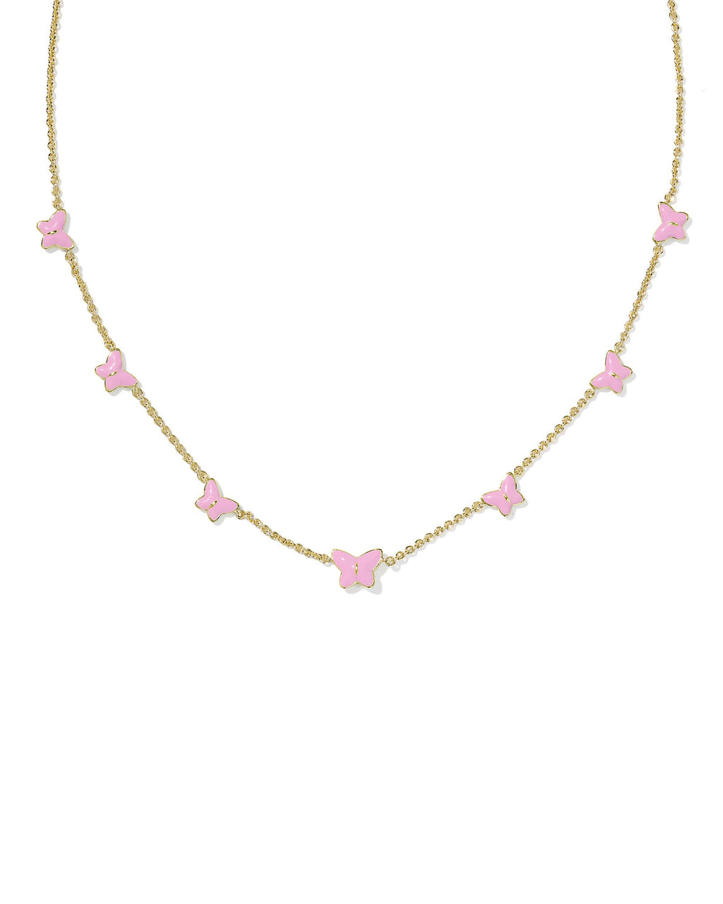 Lillia Butterfly Gold Enamel Strand Necklace