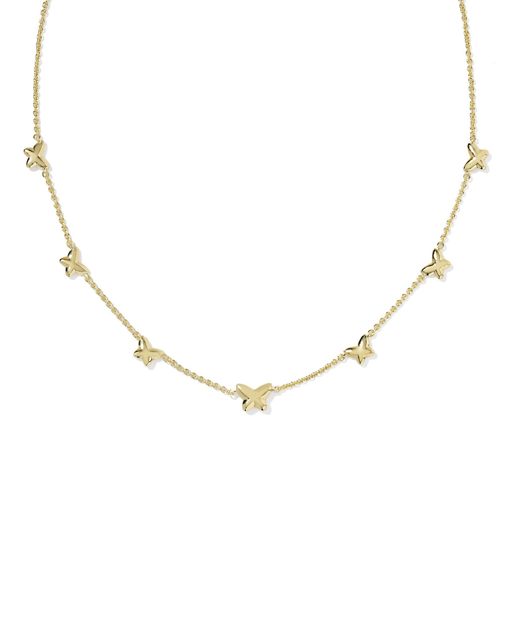 Lillia Butterfly Gold Enamel Strand Necklace