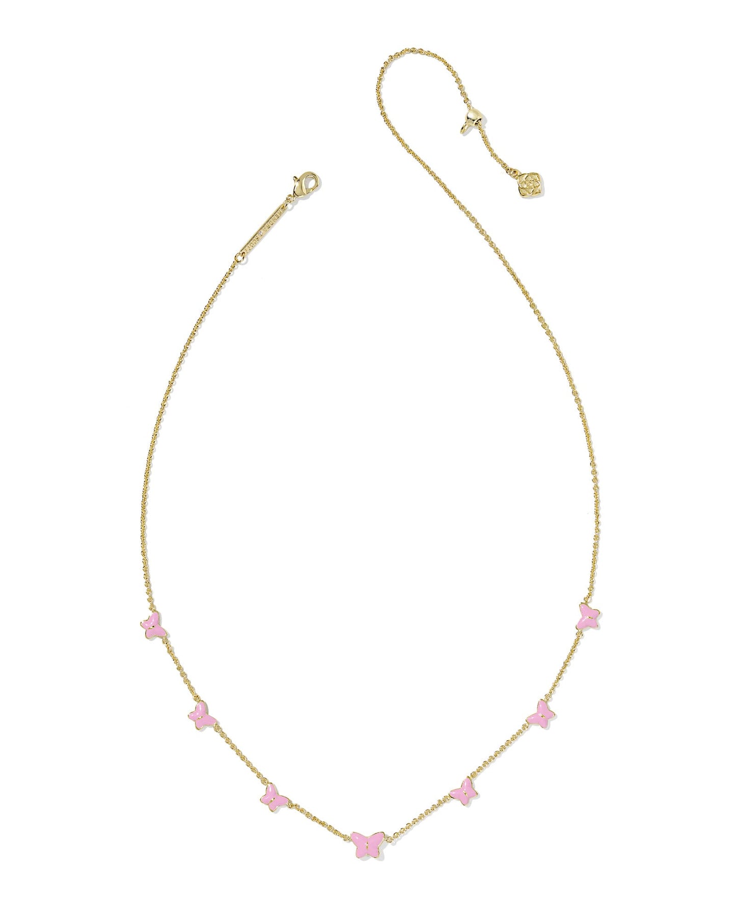 Lillia Butterfly Gold Enamel Strand Necklace