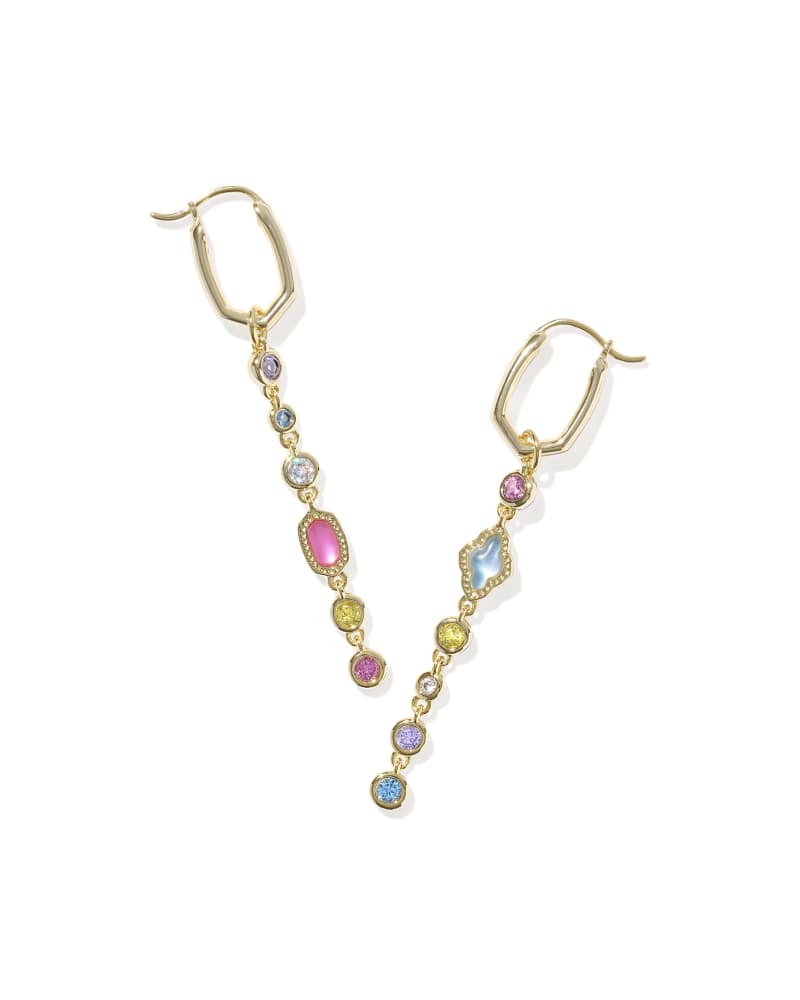 Mini Elisa and Abbie Gold Huggie Earrings