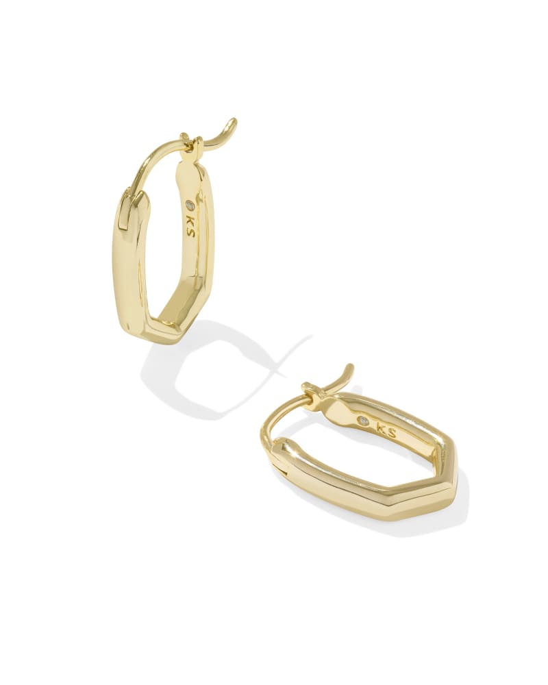 Mini Elisa and Abbie Gold Huggie Earrings