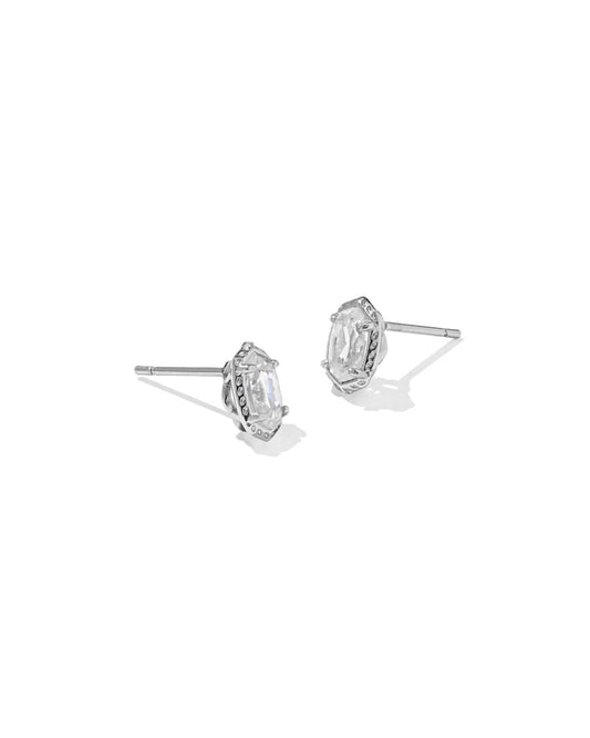 Mini Ellie Luxe Silver Stud Earrings