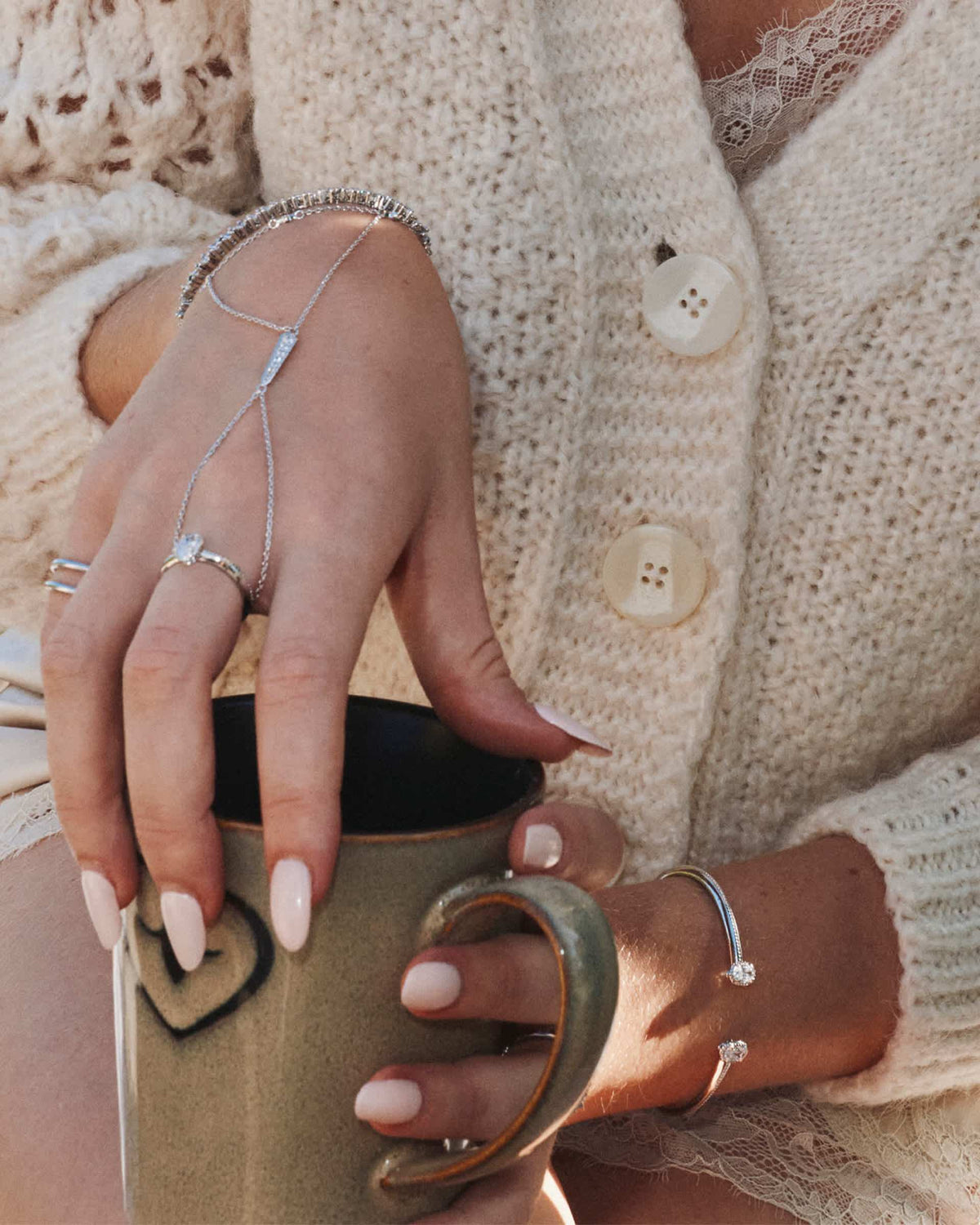 Mini Elton Luxe Silver Cuff Bracelet
