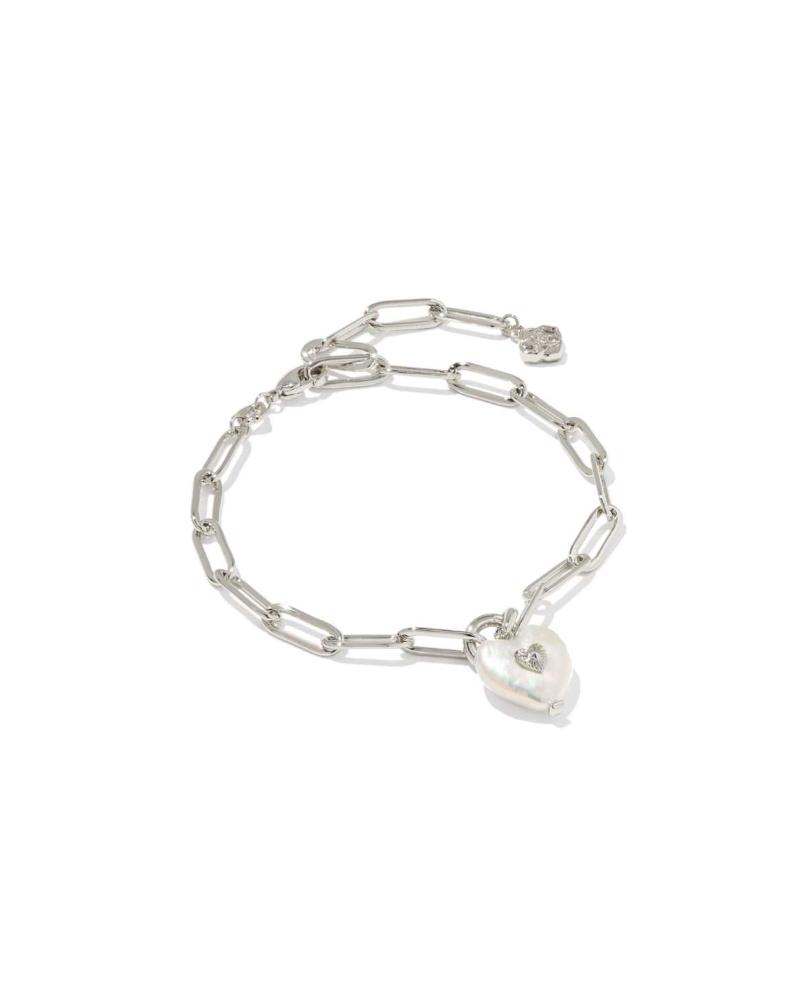 Sasha Heart Silver Delicate Chain Bracelet