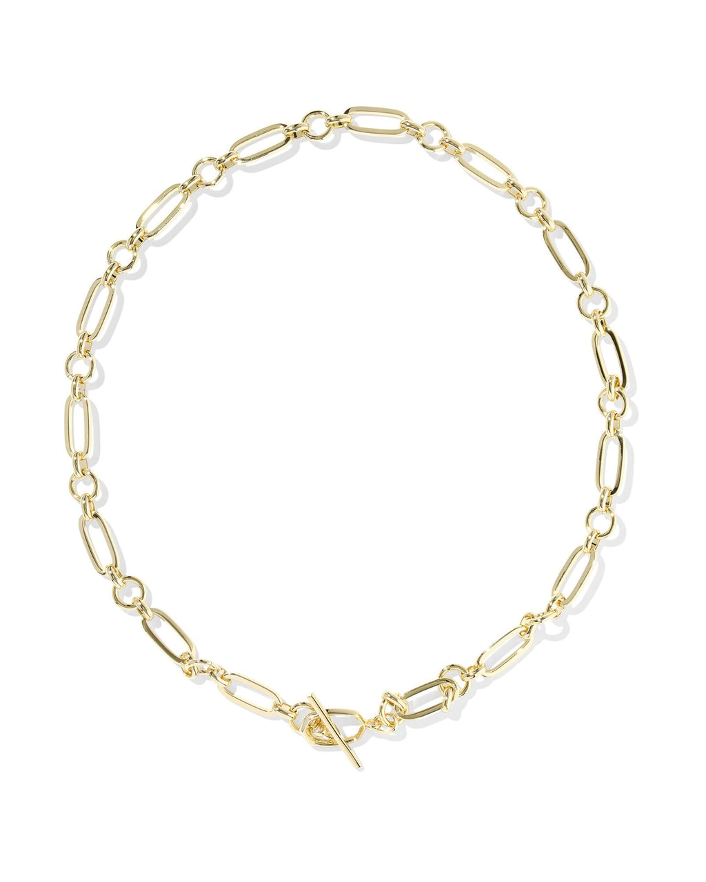 Sylvia Gold Metal Link and Chain Necklace