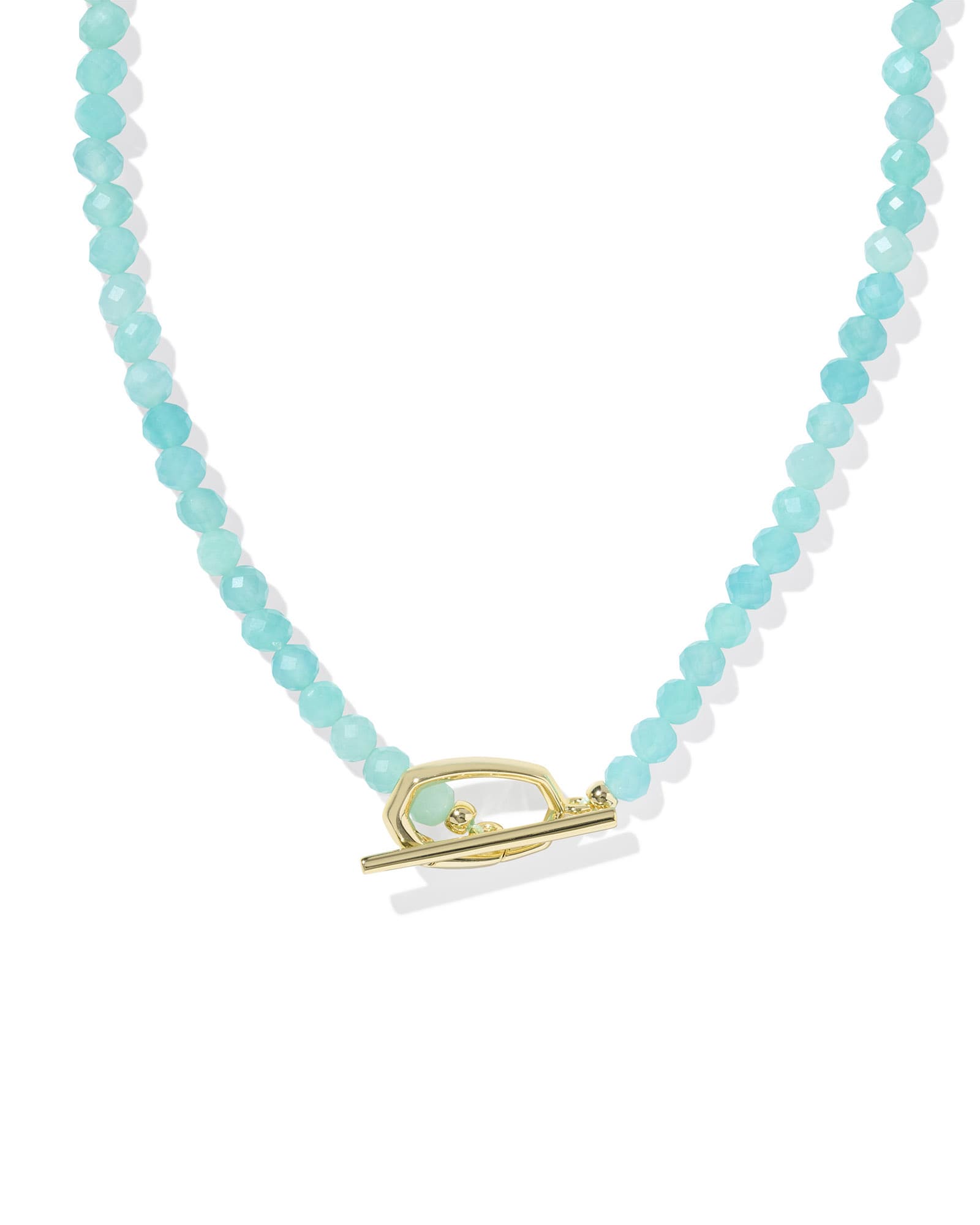 Sylvia Gold Strand Necklace in Teal Amazonite