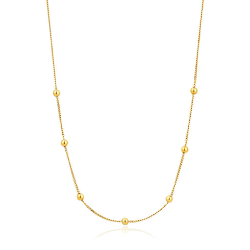 Gold Modern Beaded Necklace