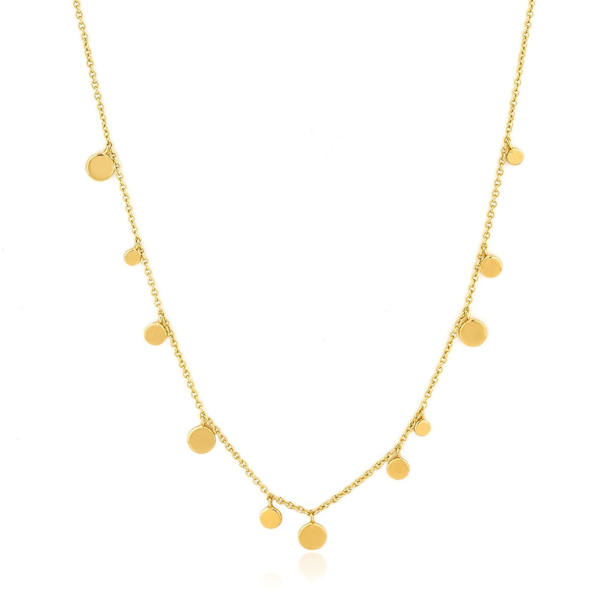 Ania Haie gold geometry mixed discs necklace