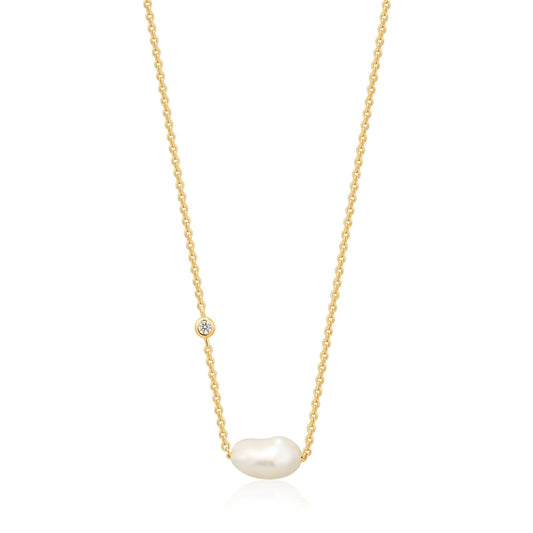 Ania Haie Gold Pearl Necklace