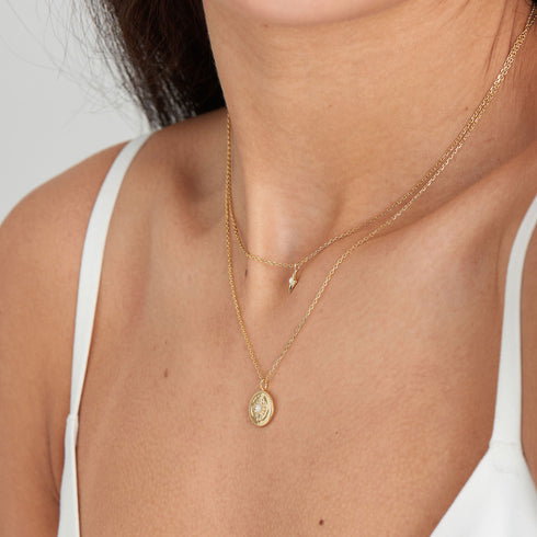 Gold Star Kyoto Opal Pendant Necklace