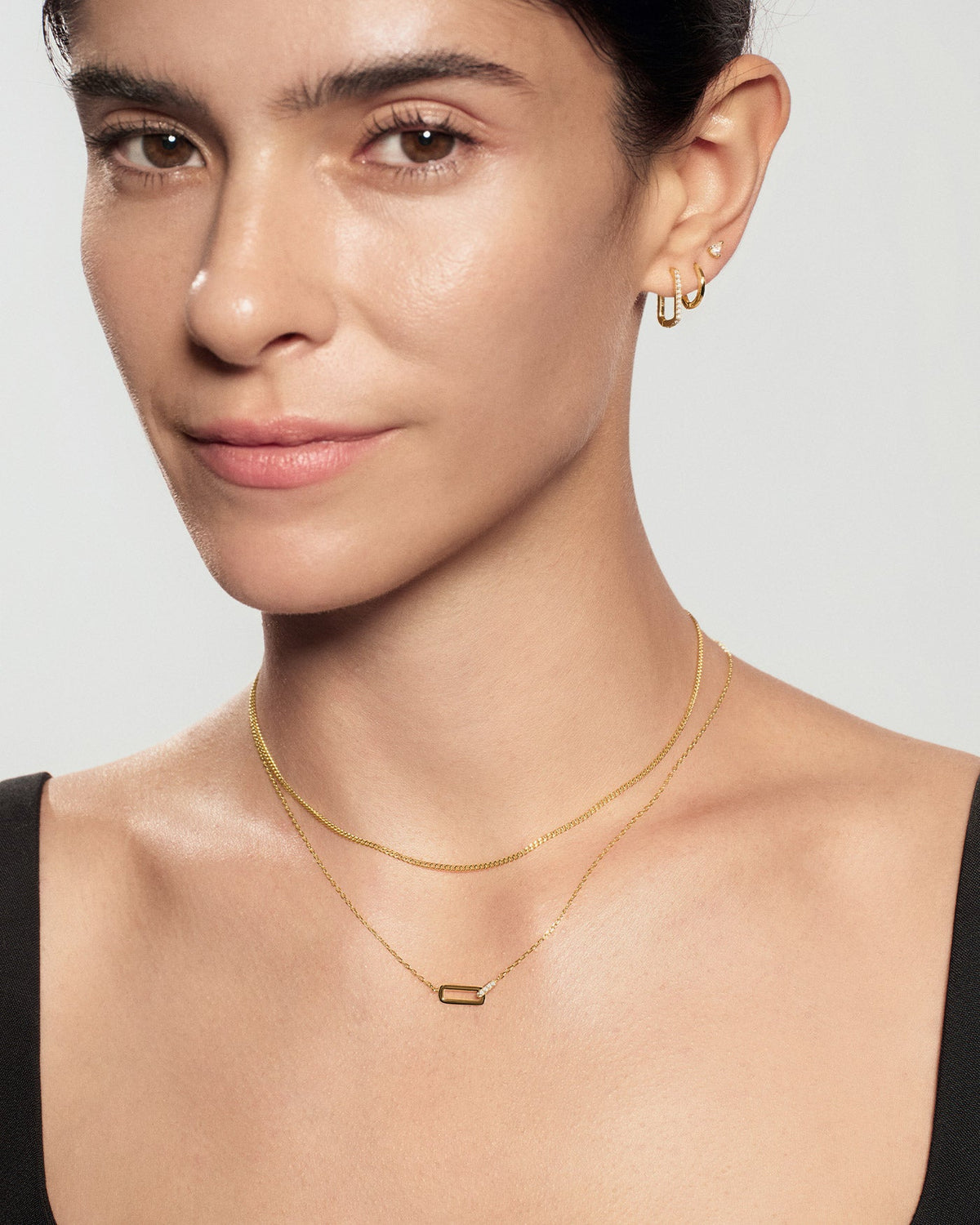 Gold Pear Studs