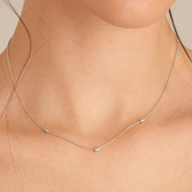 Silver Smooth Twist Chain Necklace