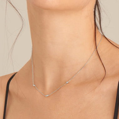 Silver Smooth Twist Chain Necklace