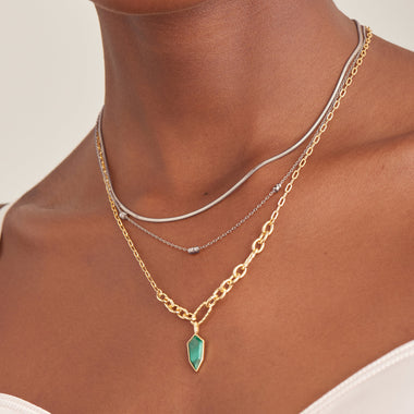 Silver Smooth Twist Chain Necklace