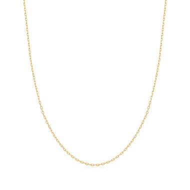 Gold Mini Link Charm Chain Necklace