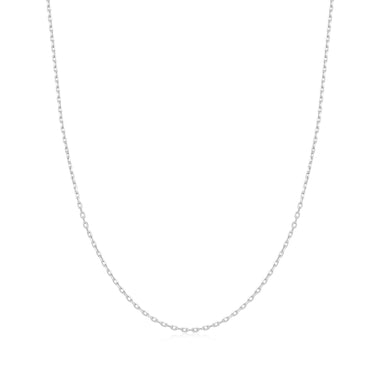 Silver Mini Link Charm Chain Necklace