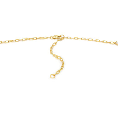 Gold Tiger Chain Charm Connector Necklace