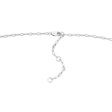 Silver Shimmer Chain Charm Connector Necklace