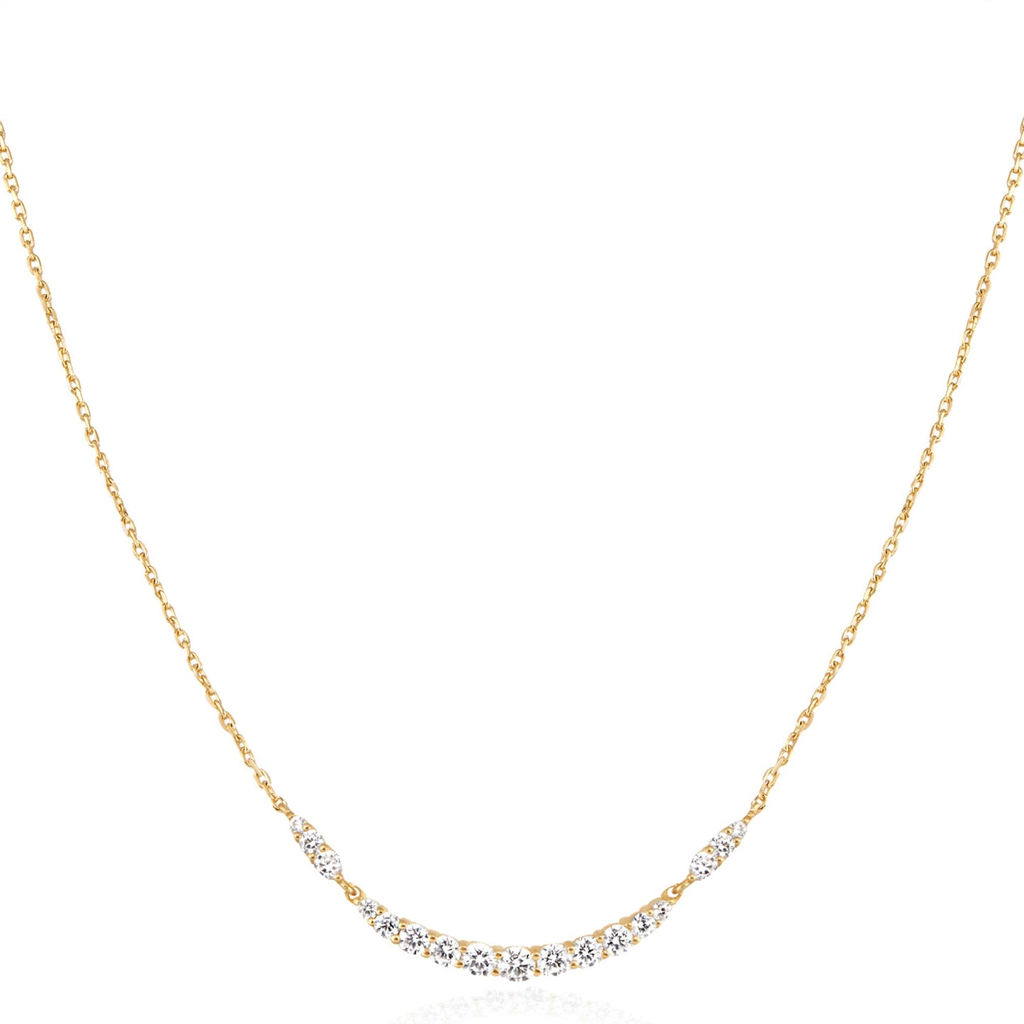 Gold Arc Pav¨¦ Necklace