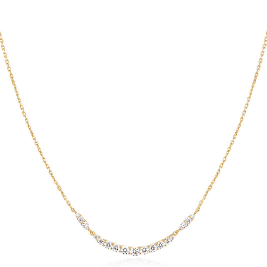 Gold Arc Pav¨¦ Necklace