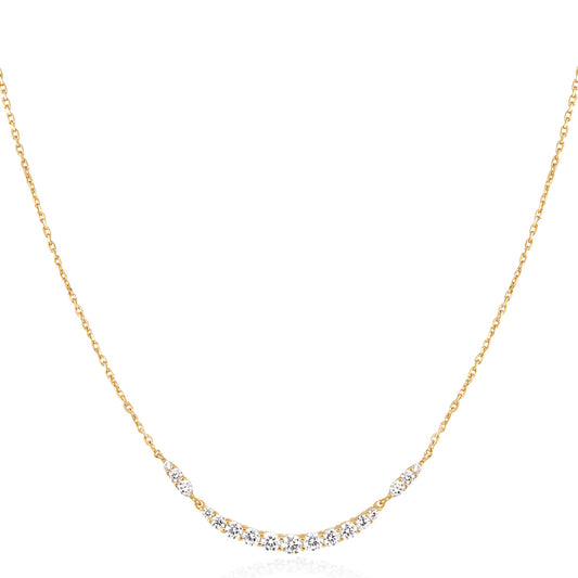 Gold Arc Pav¨¦ Necklace