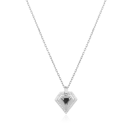 Silver Geometric Necklace